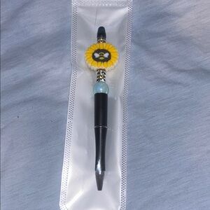 Sunflower Design Black Pen